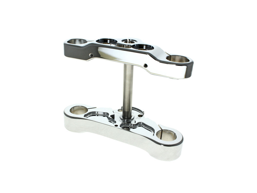 4 Degree Raked Triple Tree Kit - Chrome. Fits Breakout 2018-2022 with 21in. or 23in. Wheel Upgrade. - Hawg Halters