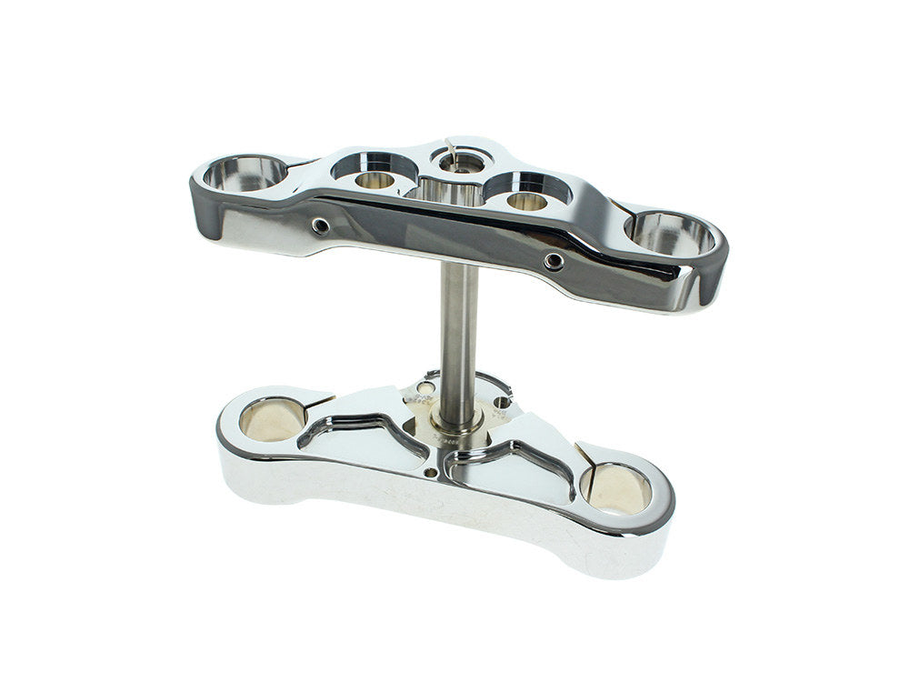 6 Degree Raked Triple Tree Kit - Chrome. Fits Breakout 2018up with 26in. Wheel Upgrade. - Hawg Halters