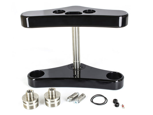 3 Degree Raked Wide Glide Triple Tree Kit - Black. Fits Dyna 2006-2011 & Dyna Wide Glide 2006-2017. - Hawg Halters