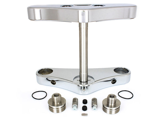 5 Degree Raked Wide Glide Triple Tree Kit - Chrome. Fits Breakout 2013-2017 with 23in. Wheel Conversion. - Hawg Halters