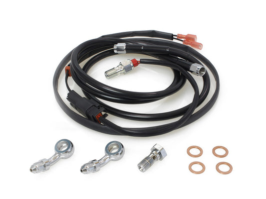 Rear Brake Line - Black. Fits Softail 2018up with HHI Forward Controls. - Hawg Halters