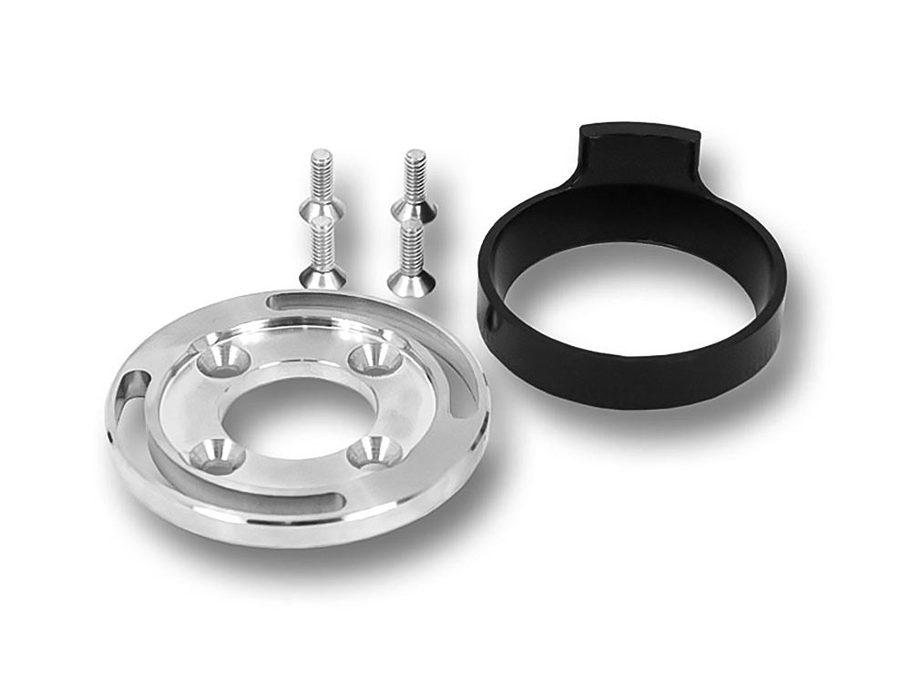 Hidden Fork Stop Kit. For use with HHI Triple Trees. Fits FX Softail 1989-2015, Dyna Wide Glide 1993-2005 & Custom Frames with Late 'Hour Glass' Style Neck - Hawg Halters