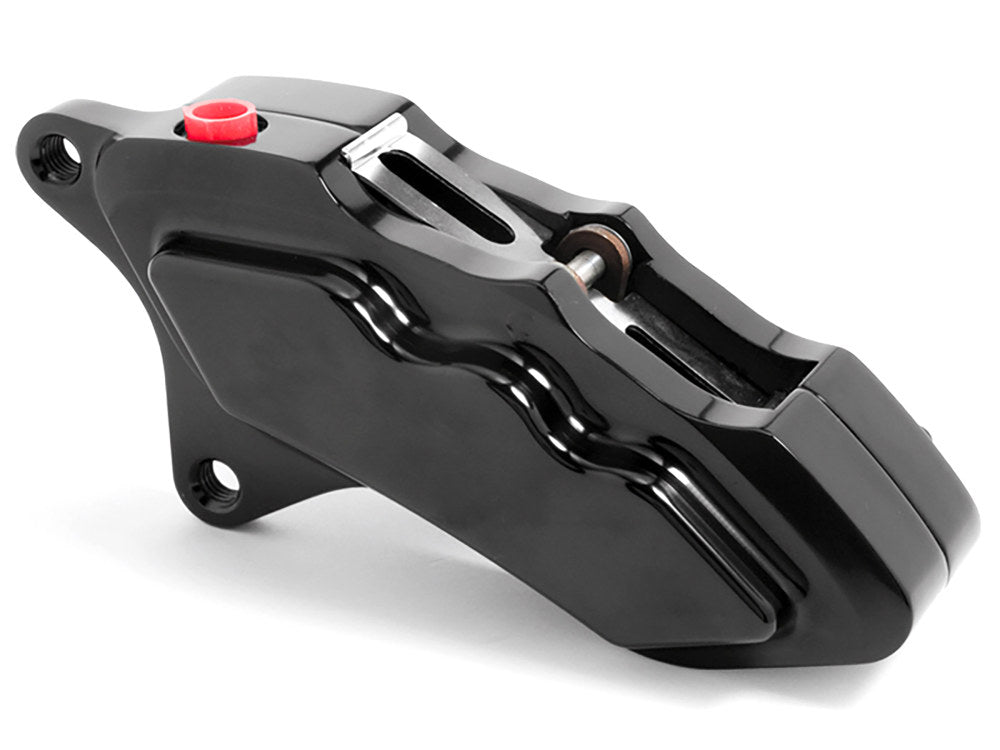 Left Hand Front 6 Piston Caliper - Black. Fits most Big Twin 1984-1999 & Sportster 1984-1999 Models with 11.5in. Disc Rotor. - Hawg Halters