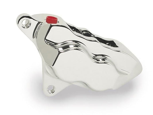 Left Hand Front 4 Piston Caliper - Chrome. Fits many Big Twin & Sportster 1984-1999 Models with 11.5in. Disc Rotor. - Hawg Halters