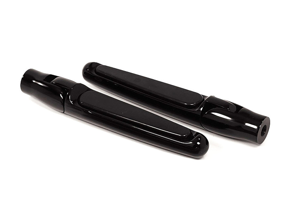 Folding Rear Footpegs with Rubber - Black. - Hawg Halters
