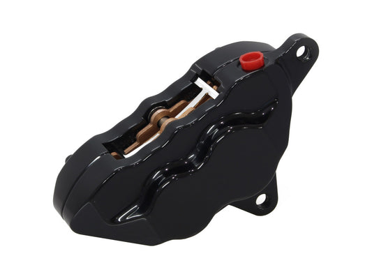 Right Hand Front or Rear 4 Piston Caliper - Black. Fits H-D 1984-1999. - Hawg Halters