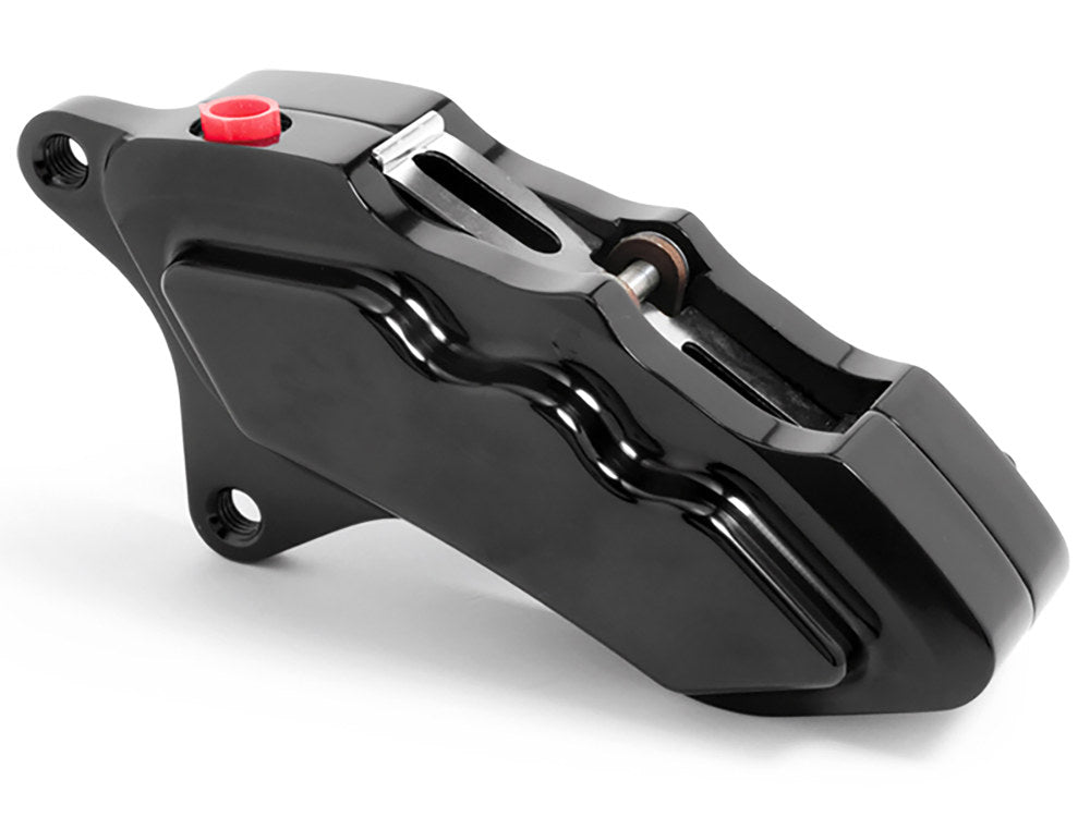 Right Hand Front 6 Piston Caliper - Black. Fits Softail 2015up, V-Rod 2006-2017, Touring 2008up & Sportster 2014-2021 - Hawg Halters