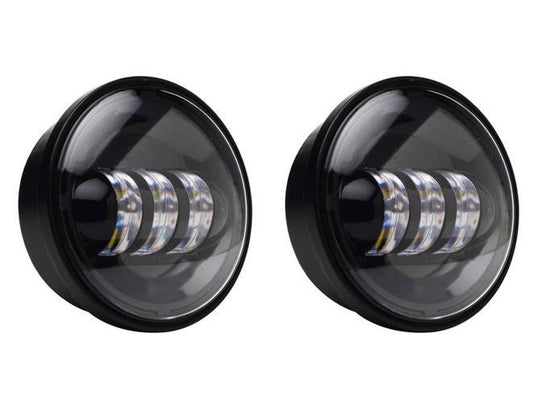 4-1/2in. LED Passing Lamp Inserts - Black. - Hoglights