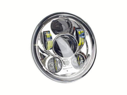 5-3/4in. LED HeadLight Insert - Chrome. Fits H-D Street 500 (XG500), Street 750 (XG750) & Indian Scout, Scout Sixty, Scout Bobber with 5-3/4in. Headlight. - Hoglights