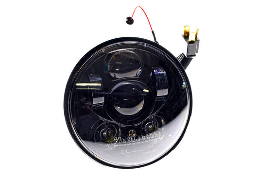 5-3/4in. LED HeadLight Insert - Black. Fits H-D Street 500 (XG500), Street 750 (XG750) & Indian Scout, Scout Sixty, Scout Bobber with 5-3/4in. Headlight. - Hoglights