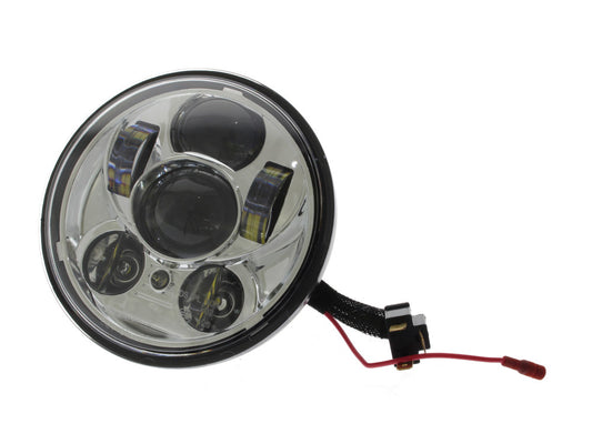 50w 5-3/4in. Headlight with Parker Light - Chrome. Fits most Yamaha. - Hoglights