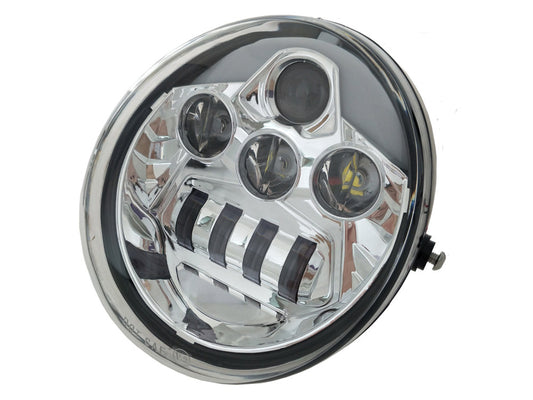 5-3/4in. LED HeadLight Insert with DRL - Chrome. Fits Night Rod Special 2012-2017 & Muscle 2009-2017. - Hoglights