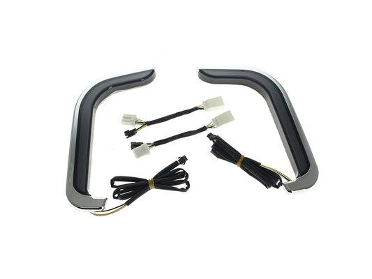 FusionFX Lower Fairing LED Lights - Chrome. Fits Touring 1998-2013 with Lower Fairing - Hoglights