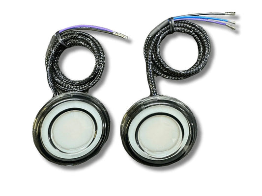 FusionFX LED DRL Front Turn Signal Inserts. Amber Turn, White Run. Fits Road Glide 2015up. - Hoglights
