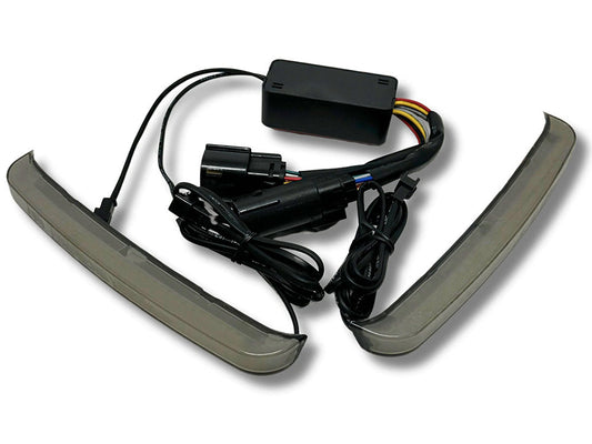 FusionFX Slimline Saddlebag Lights. Red Run/Brake, Amber Turn with Smoke Lens. Fits Touring 2014up. - Hoglights