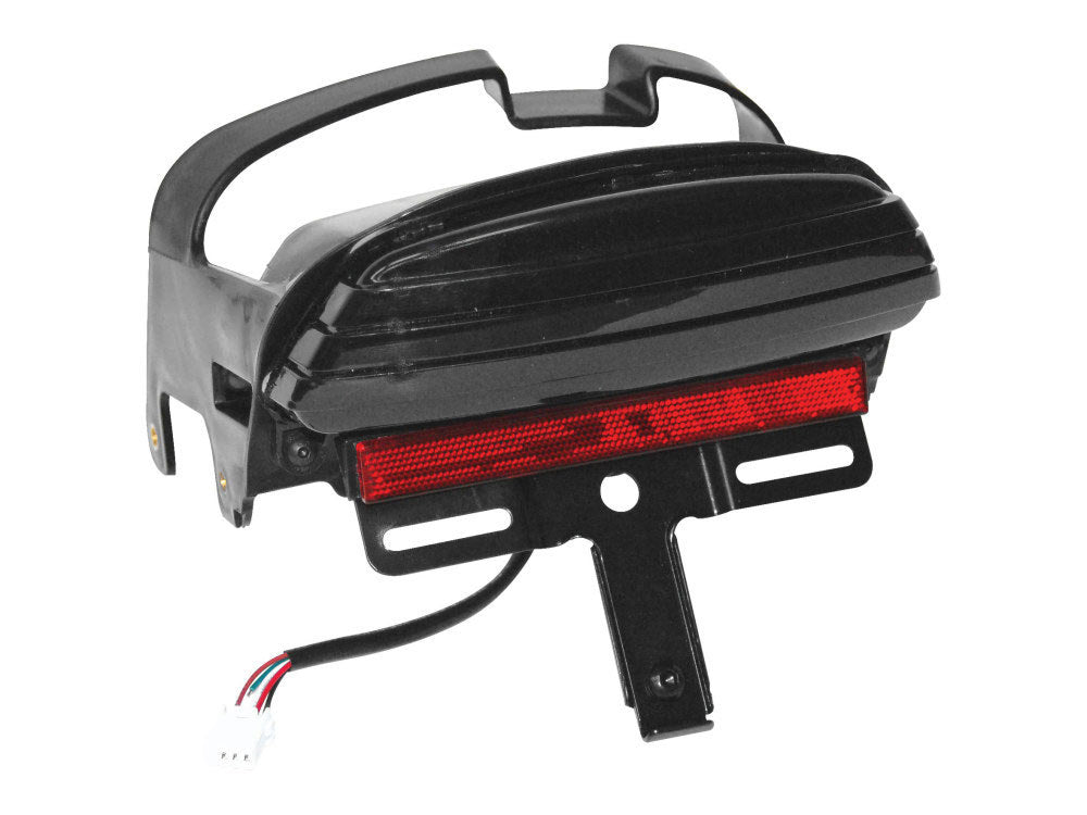 LED Tri-Bar Taillight with Smoke Lens. Fits Fat Bob 2008-2013. - Hoglights
