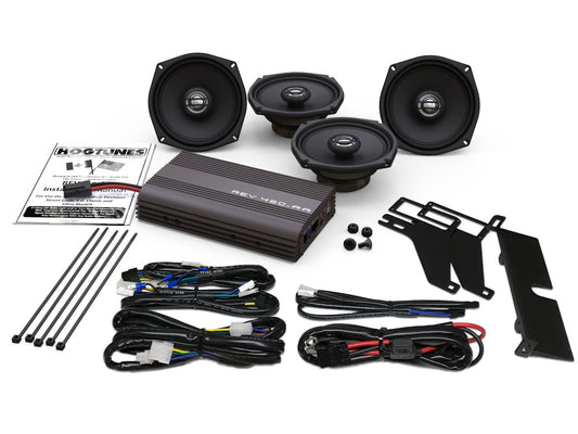 Hogtunes, 400 Watt Amp x 4 Speaker Kit. Fits Ultra Classic 1998-2013 & Tri Glide Ultra 2009-2013 - Hog Tunes Audio
