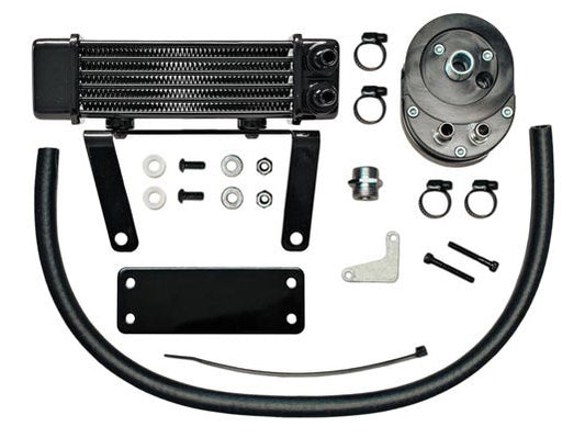 6-Row LowMount Oil Cooler Kit. Fits Softail 2000-2010. - Jagg Oil Coolers