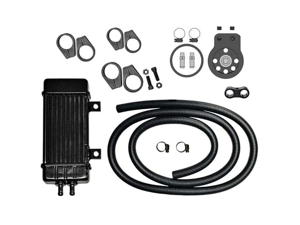10-Row Vertical Wideline Oil Cooler Kit. Fits Softail 2018up - Jagg Oil Coolers