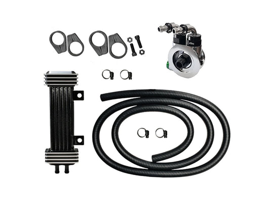 6-Row Vertical Deluxe Oil Cooler Kit. Fits Sportster 1986-2021 - Jagg Oil Coolers