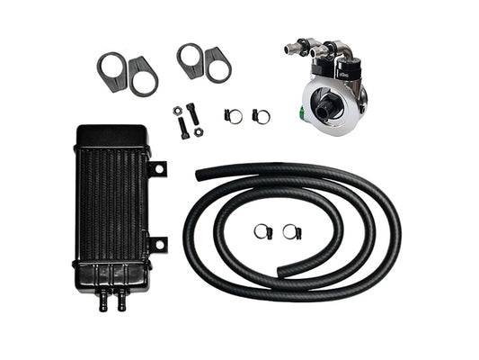 10-Row Vertical Wideline Oil Cooler Kit. Fits Sportster 1986-2021 - Jagg Oil Coolers