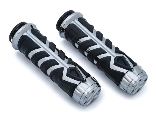 Spear Handgrips - Chrome. Fits Indian 2018up. - Kuryakyn