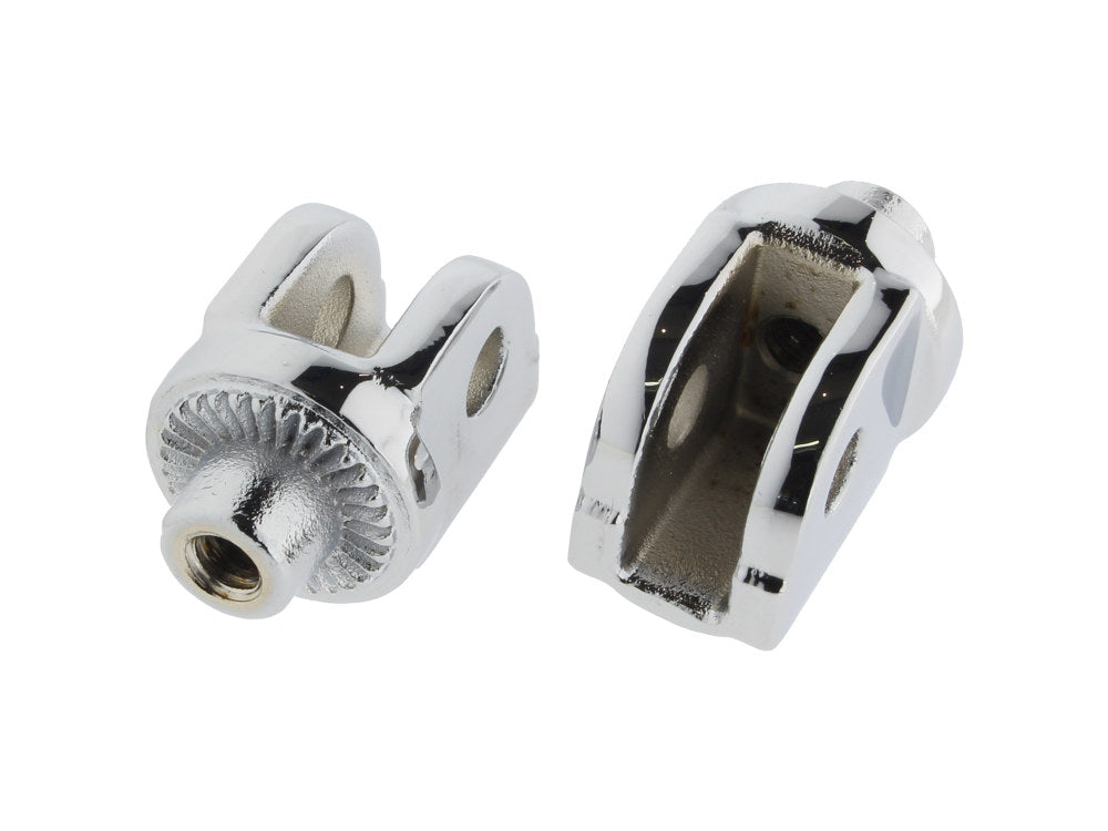 Front Splined Floorboard Mounts - Chrome. Fits Honda & Suzuki. - Kuryakyn