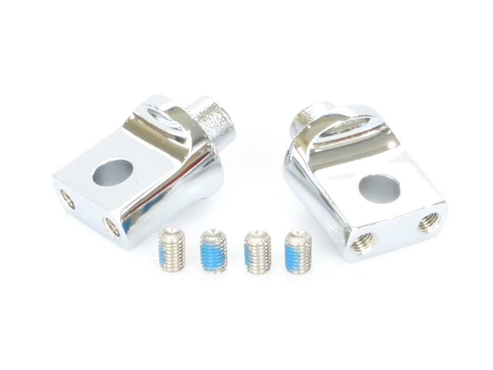 Non-Pivoting Splined Adapter - Chrome. Fits ISO Boards in Place of HD Style Male Peg. - Kuryakyn