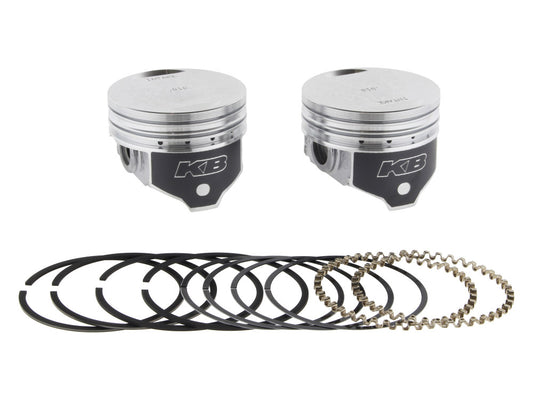 +.010in. Flat Top Pistons with 8.6:1 Compression Ratio. Fits Big Twin 1984-1999 with Evo Engine. - Keith Black Pistons