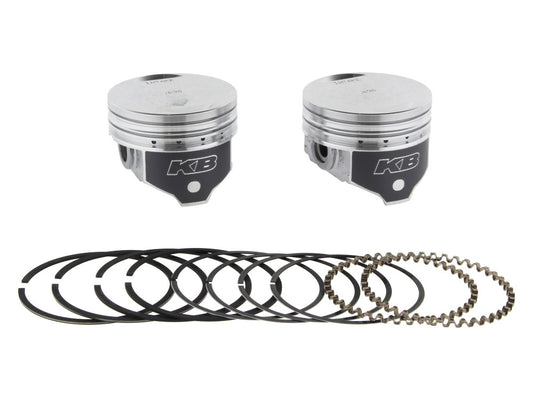+.030in. Flat Top Pistons with 8.6:1 Compression Ratio. Fits Big Twin 1984-1999 with Evo Engine. - Keith Black Pistons