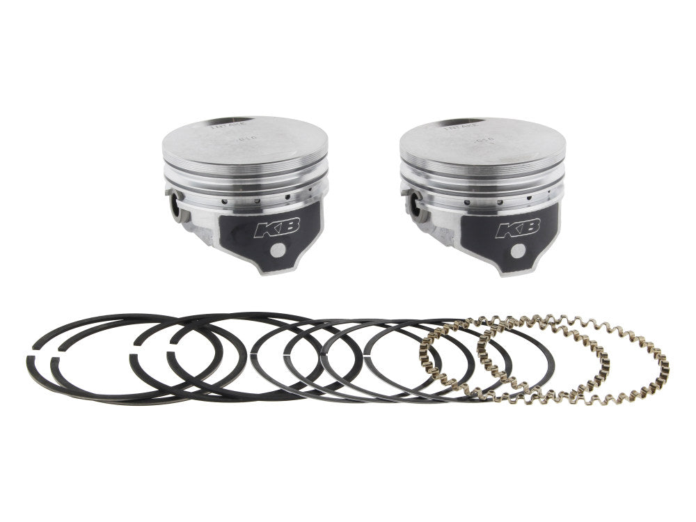 +.010in. Flat Top Pistons with 9.0:1 Compression Ratio. Fits Sportster 1986-2021 with 1200cc Engine & Sportster 1986-1987 with 1100cc Engine. - Keith Black Pistons