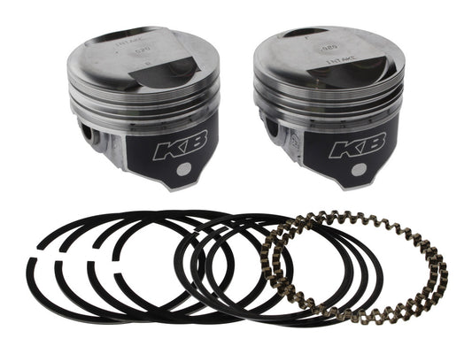 +.020in. Dome Top Pistons with 10.5:1 Compression Ratio. Fits Big Twin 1984-1999 with Evo Engine. - Keith Black Pistons