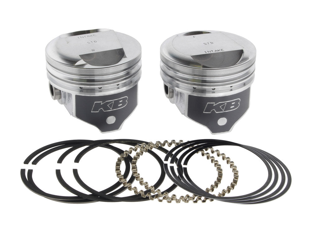 Std Dome Top Pistons with 10.5:1 Compression Ratio. Fits Big Twin 1984-1999 with Evo Engine. - Keith Black Pistons