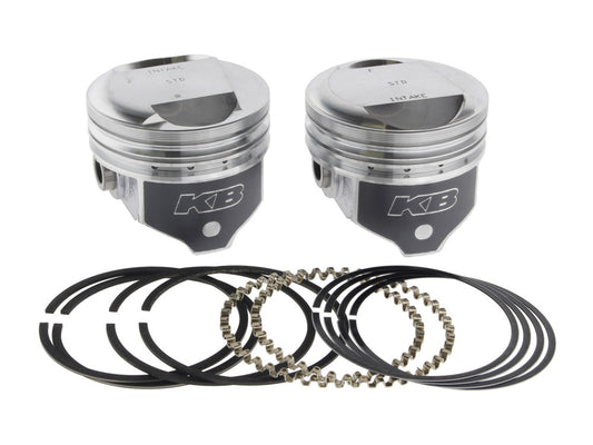 Std Dome Top Pistons with 10.5:1 Compression Ratio. Fits Big Twin 1984-1999 with Evo Engine. - Keith Black Pistons