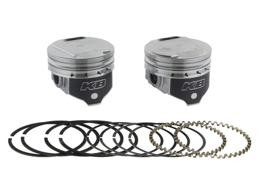 +.005in. Dome Top Pistons with 9.6:1 Compression Ratio. Fits Big Twin 1984-1999 with Evo Engine. - Keith Black Pistons