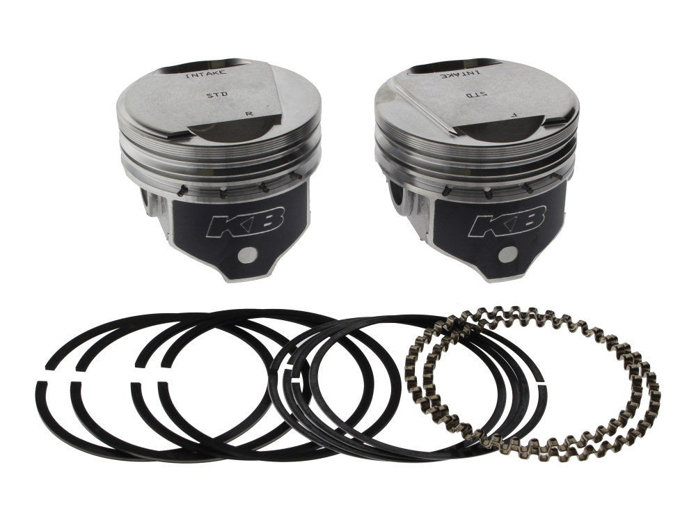 Std Dome Top Pistons with 9.6:1 Compression Ratio. Fits Big Twin 1984-1999 with Evo Engine. - Keith Black Pistons