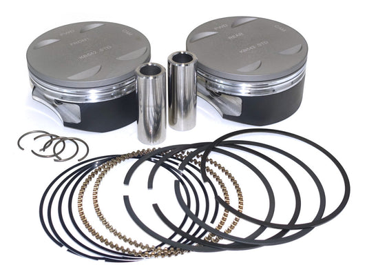Std Flat Top Pistons with 11:1 Compression Ratio. Fits Milwaukee-Eight 2017up with Big Bore 114ci & 117ci to 120ci Conversion. - Keith Black Pistons