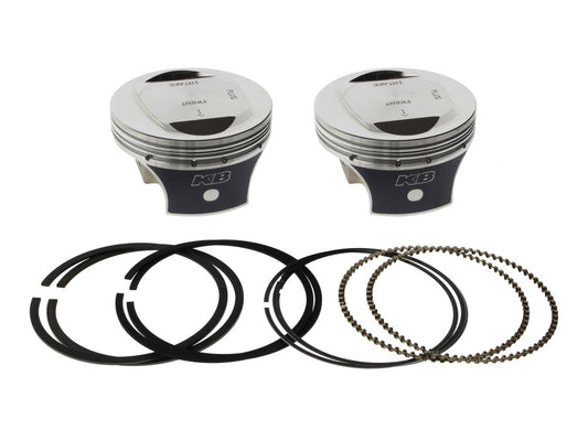 Std Dome Top Pistons with 10.5:1 Compression Ratio. Fits Twin Cam Twin Cam 2007-2017 with 103ci Engine & Big Bore 96ci to 103ci Conversion. - Keith Black Pistons
