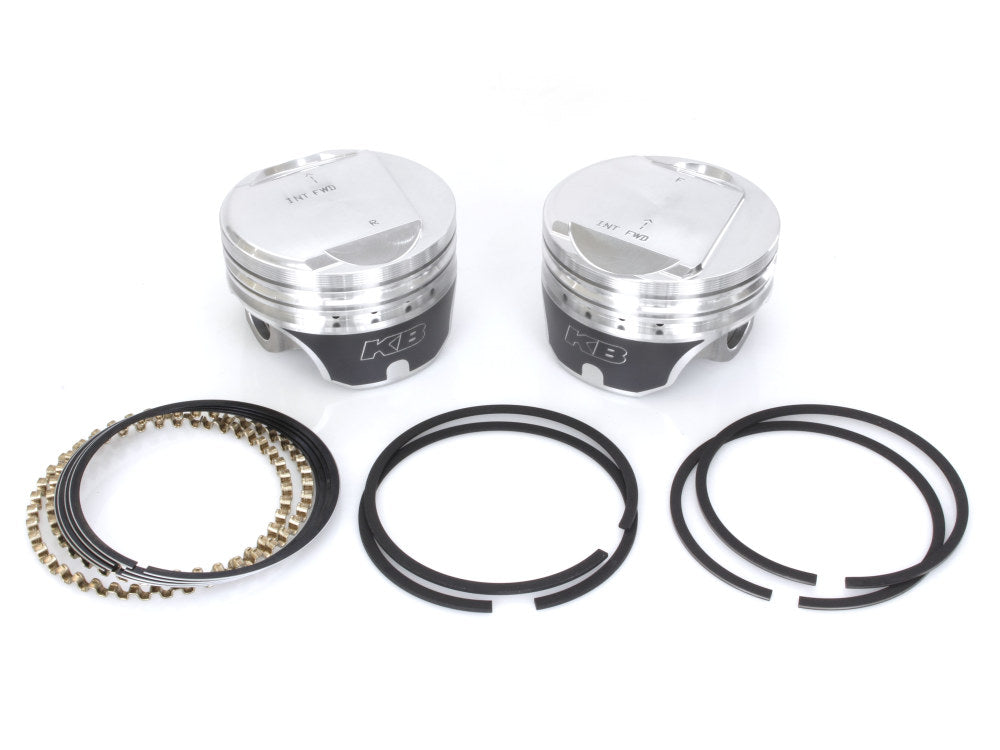 Std Dome Top Pistons with 9.5:1 Compression Ratio. Fits Big Twin 1984-1999. - Keith Black Pistons