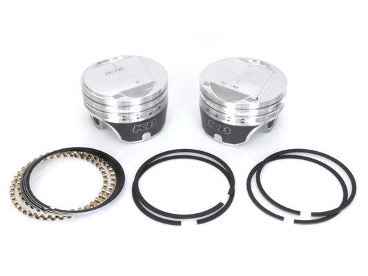 Std Dome Top Pistons with 9.5:1 Compression Ratio. Fits Big Twin 1984-1999. - Keith Black Pistons