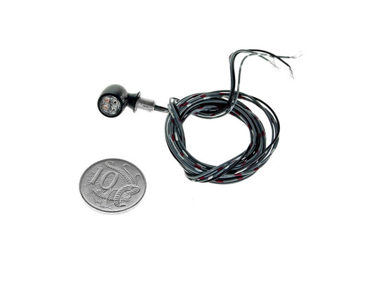 Atto DF Mini LED Turn Signal - Amber Turn - Red Run/Brake - Black. - Kellermann