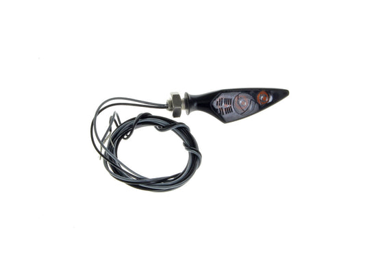 Rhombus S Dark LED Left Hand Front / Right Hand Rear Turn Signal - Black. - Kellermann