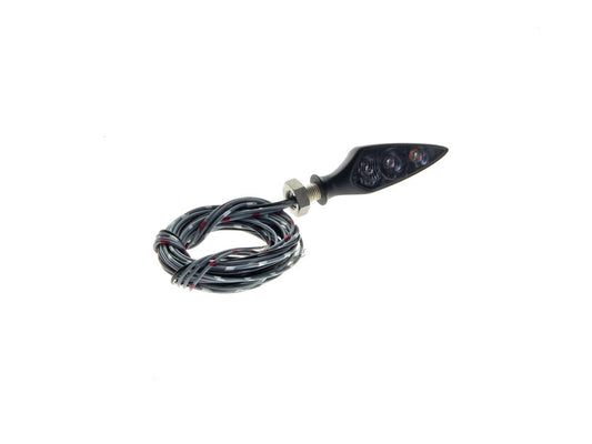 Rhombus S DF LED Left Hand Rear Turn Signal - Amber Turn - Red Run/Brake - Black. - Kellermann
