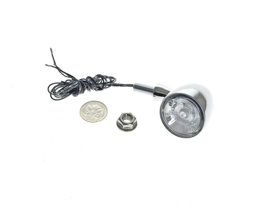 Bullet 1000 PL LED Turn Signal - Amber Turn - White Running Light - Chrome. - Kellermann