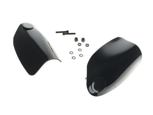Handguards - Black. Fits Big Twin & Sportster Models 1982up with Cable Clutch - Klock Werks