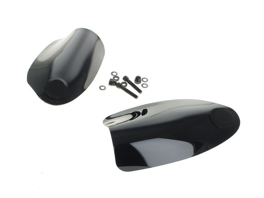 Handguards - Black. Fits Big Twin Models 2002up with Hydraulic Clutch - Klock Werks