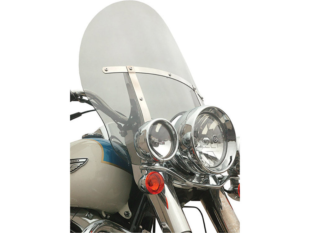20in. Billboard Flare Windshield - Tinted. Fits FL Softail 2000-2017 and Freewheeler Trike 2017up - Klock Werks