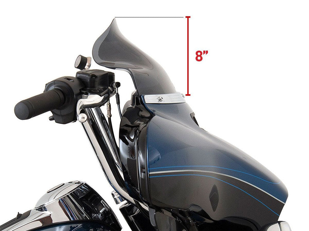 8.5in. Flare Windshield - Tinted. Fits Electra Glide, Tri Glide & Street Glide 2014-2023 - Klock Werks