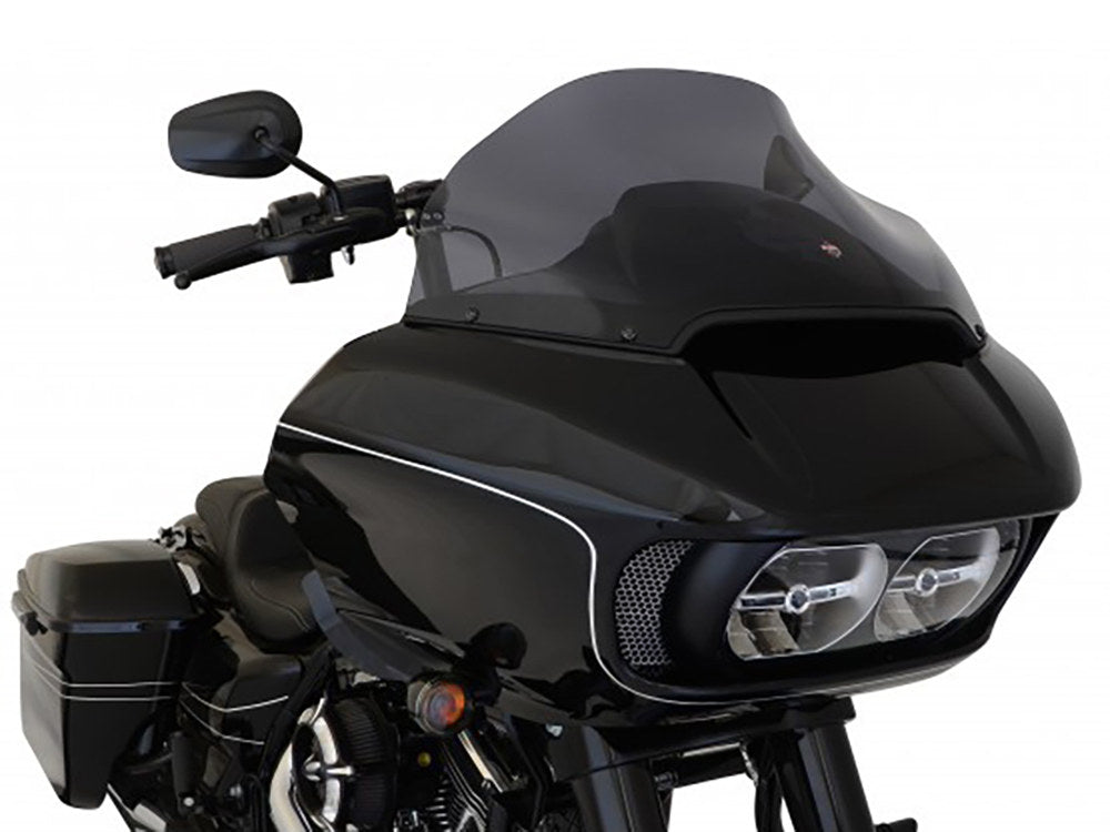 14in. Sports Flare Windshield - Dark Smoke Tint. Fits Road Glide 2015-2023 - Klock Werks