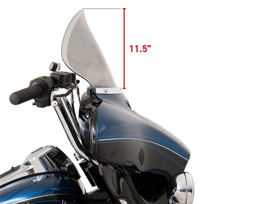 11.5in. Flare Windshield - Dark Smoke. Fits Electra Glide, Tri Glide & Street Glide 2014-2023 - Klock Werks